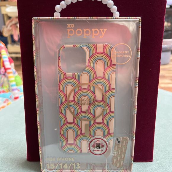 Xo Poppy Phone case IPhone MagSafe  Compatible iPhone 15/14/13 Rainbow Pride NEW - Picture 1 of 4